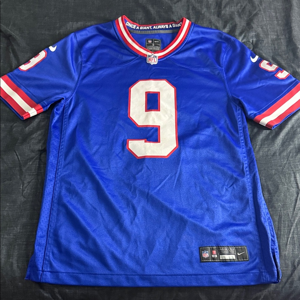 New York Giants #9 Malik Nabers NFL Classic Edition Home Nike Jersey - Picture 2 of 8